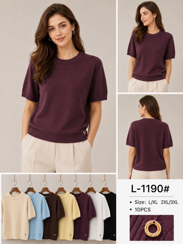 Bluzki damskie Roz L-3XL, Mix Kolor Paczka 10 szt